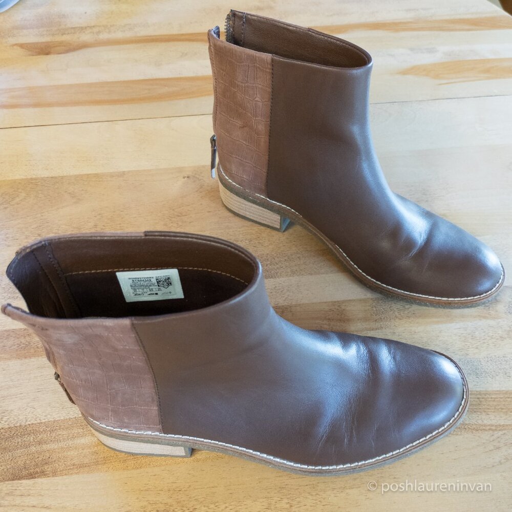 Sperry Maya Belle Brown Leather Chelsea Ankle Boot 9.5 Women Classic Fall Staple